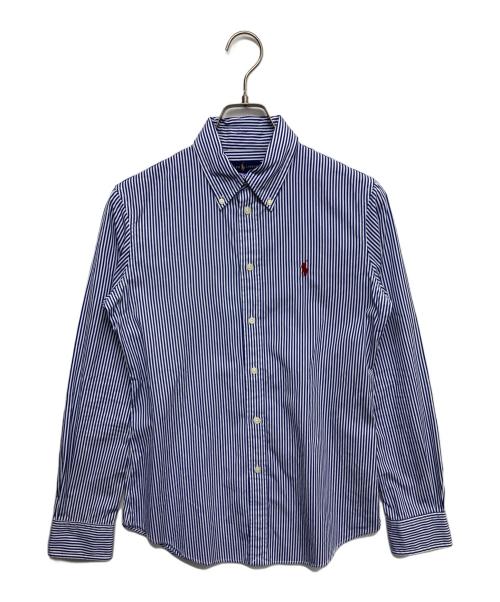 RALPH LAUREN（ラルフローレン）RALPH LAUREN (ラルフローレン) ストライプBDシャツ ブルー サイズ:8の古着・服飾アイテム