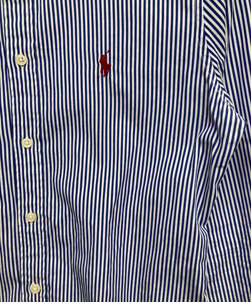 RALPH LAUREN（ラルフローレン）RALPH LAUREN (ラルフローレン) ストライプBDシャツ ブルー サイズ:8の古着・服飾アイテム