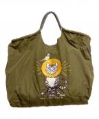 BALL & CHAIN×D-CATボールアンドチェーン×）の古着「コラボエコバッグ」｜イエロー×オリーブ