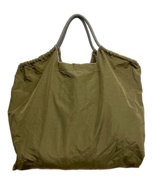 BALL & CHAIN（ボールアンドチェーン）Ball & Chain (ボールアンドチェーン) D-CAT コラボエコバッグ イエロー×オリーブの古着・服飾アイテム