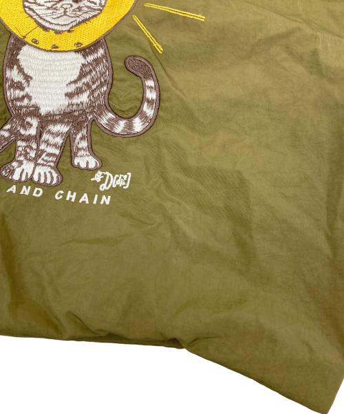 BALL & CHAIN（ボールアンドチェーン）Ball & Chain (ボールアンドチェーン) D-CAT コラボエコバッグ イエロー×オリーブの古着・服飾アイテム