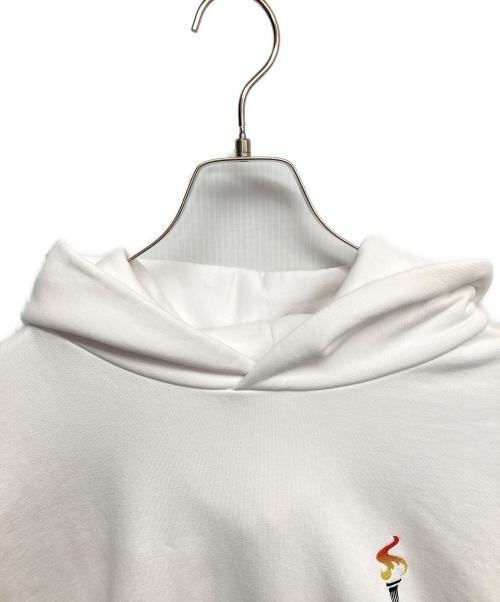 BALENCIAGA（バレンシアガ）BALENCIAGA (バレンシアガ) Embroidery Flame Hoodie ホワイト サイズ:XSの古着・服飾アイテム