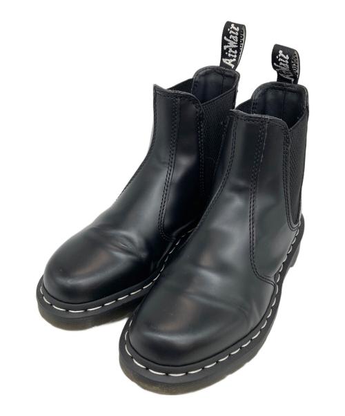 Dr.Martens（ドクターマーチン）Dr.Martens (ドクターマーチン) ホワイトステッチ チェルシーブーツ ブラック サイズ:37の古着・服飾アイテム
