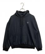KIYONAGA&CO.キヨナガ＆コー）の古着「BACK DOUBLE LOGO HOODIE」｜ブラック