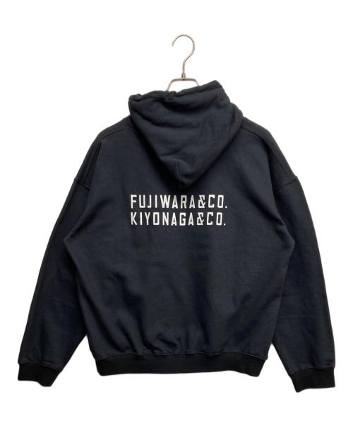 KIYONAGA&CO.（キヨナガ＆コー）KIYONAGA&CO. (キヨナガ＆コー) BACK DOUBLE LOGO HOODIE ブラック サイズ:M 未使用品の古着・服飾アイテム