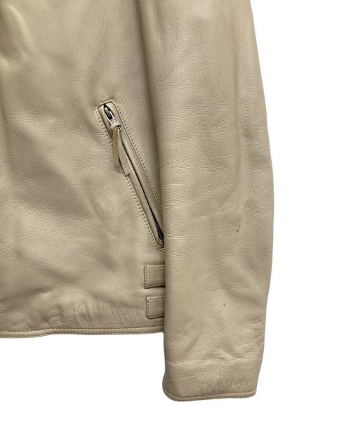 Haruf（ハルフ）HARUF (ハルフ) カウレザージャケット ベージュ サイズ:LLの古着・服飾アイテム
