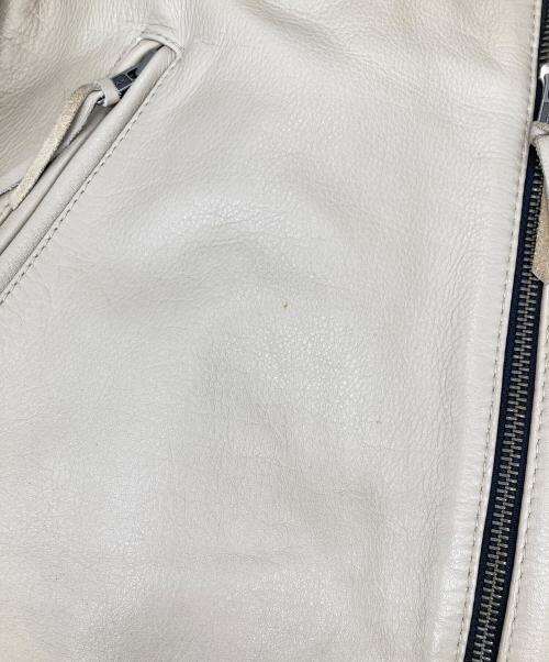 Haruf（ハルフ）HARUF (ハルフ) カウレザージャケット ベージュ サイズ:LLの古着・服飾アイテム