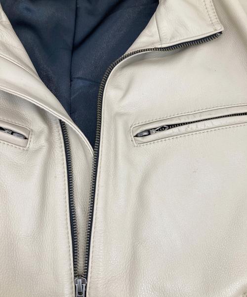 Haruf（ハルフ）HARUF (ハルフ) カウレザージャケット ベージュ サイズ:LLの古着・服飾アイテム