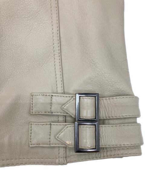 Haruf（ハルフ）HARUF (ハルフ) カウレザージャケット ベージュ サイズ:LLの古着・服飾アイテム