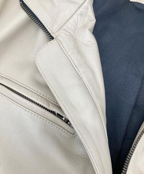 Haruf（ハルフ）HARUF (ハルフ) カウレザージャケット ベージュ サイズ:LLの古着・服飾アイテム