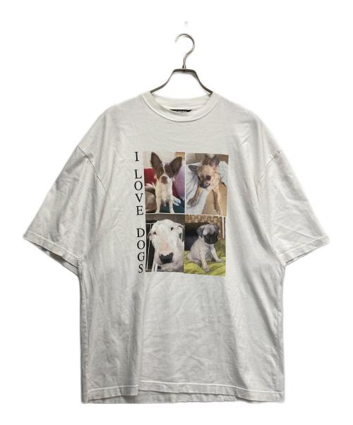 BALENCIAGA（バレンシアガ）BALENCIAGA (バレンシアガ) ダメージ加工オーバーサイズ 半袖Tシャツ ホワイト サイズ:XXSの古着・服飾アイテム