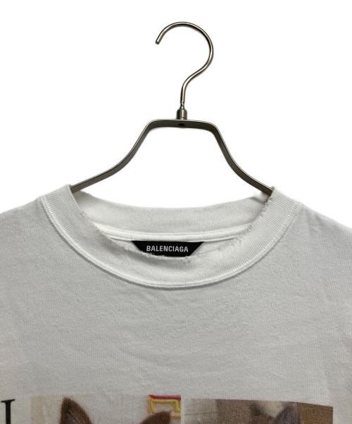 BALENCIAGA（バレンシアガ）BALENCIAGA (バレンシアガ) ダメージ加工オーバーサイズ 半袖Tシャツ ホワイト サイズ:XXSの古着・服飾アイテム