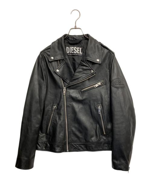 DIESEL（ディーゼル）DIESEL (ディーゼル) ゴートスキンライダースジャケット ブラック サイズ:Mの古着・服飾アイテム