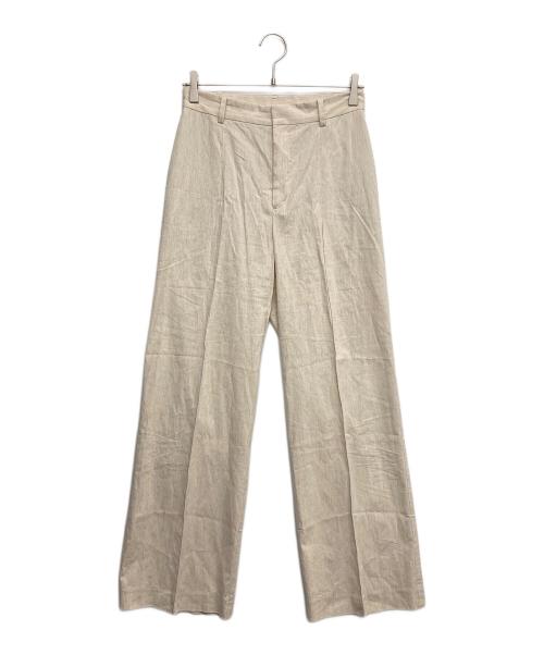 Spick and Span（スピック＆スパン）Spick and Span (スピック＆スパン) Vis/Li リネンストレートパンツ ベージュ サイズ:38の古着・服飾アイテム