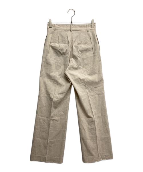Spick and Span（スピック＆スパン）Spick and Span (スピック＆スパン) Vis/Li リネンストレートパンツ ベージュ サイズ:38の古着・服飾アイテム