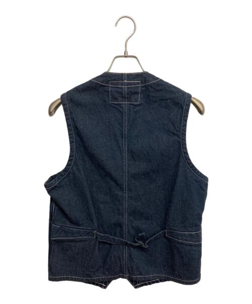 SUGAR CANE（シュガーケーン）SUGAR CANE (シュガーケーン) WABASH STRIPE WORK VEST ネイビー サイズ:38の古着・服飾アイテム