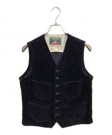 SUGAR CANE（シュガーケーン）の古着「HEAVY CORDUROY 7-BUTTON VEST」｜ネイビー