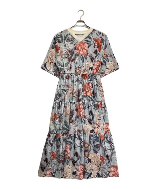 &ellecy（アンドエルシー）&ELLECY (アンドエルシー) ボタニカルプリントワンピース グリーン サイズ:Mの古着・服飾アイテム