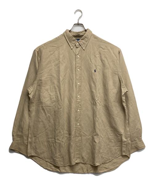 POLO RALPH LAUREN（ポロ・ラルフローレン）POLO RALPH LAUREN (ポロ・ラルフローレン) シルクリネンBDシャツ ベージュ サイズ:XXLの古着・服飾アイテム