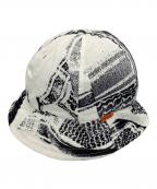 TIGHTBOOTH PRODUCTIONタイトブースプロダクション）の古着「SHEMAGH HAT」｜ブラック×ホワイト