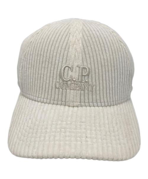 C.P COMPANY（シーピーカンパニー）C.P COMPANY (シーピーカンパニー) Corduroy 350 Baseball Cap ホワイトの古着・服飾アイテム