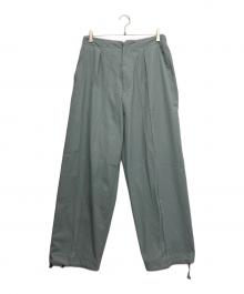saby（サバイ）の古着「PIN-TUCK EASY PANTS」｜グリーン