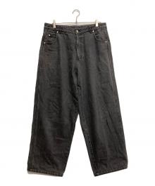 WISM（ウィズム）の古着「WISM ORIGINAL PRODUCT BAGGY DENIM PANT 1」｜ブラック