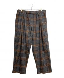 is-ness（イズネス）の古着「WOOL TUCK TROUSERS」｜ブラウン