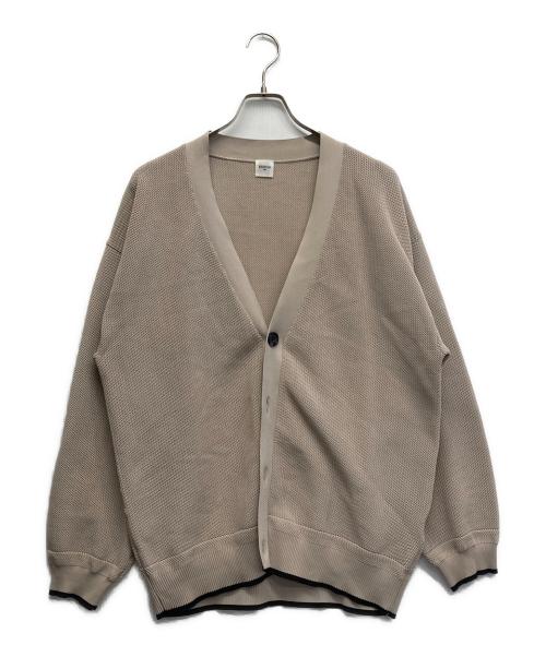 EDIFICE（エディフィス）EDIFICE (エディフィス) スポンディッシュ リラックス ニット カーディガン ベージュ サイズ:Lの古着・服飾アイテム