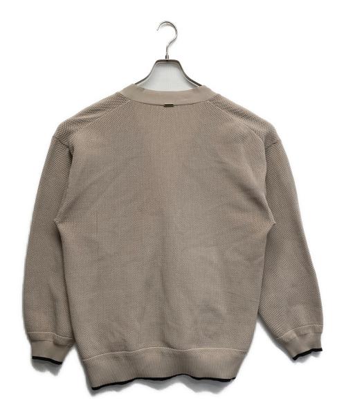 EDIFICE（エディフィス）EDIFICE (エディフィス) スポンディッシュ リラックス ニット カーディガン ベージュ サイズ:Lの古着・服飾アイテム