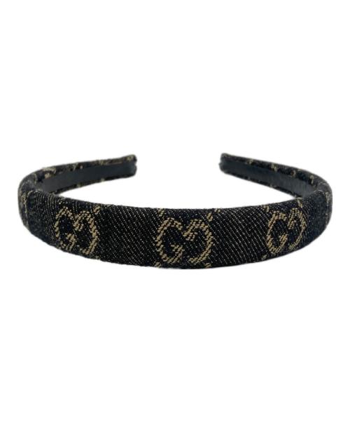 GUCCI（グッチ）GUCCI (グッチ) GGデニムカチューシャ ブラックの古着・服飾アイテム