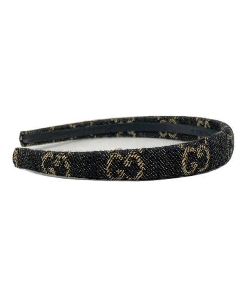 GUCCI（グッチ）GUCCI (グッチ) GGデニムカチューシャ ブラックの古着・服飾アイテム