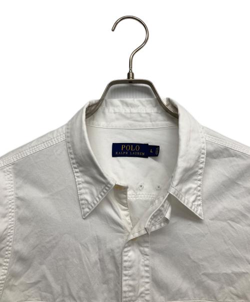 POLO RALPH LAUREN（ポロ・ラルフローレン）POLO RALPH LAUREN (ポロ・ラルフローレン) ロングスリーブシャツ ホワイト サイズ:Lの古着・服飾アイテム