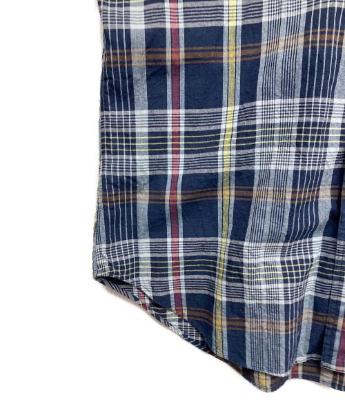 POLO RALPH LAUREN（ポロ・ラルフローレン）POLO RALPH LAUREN (ポロ・ラルフローレン) 半袖チェックシャツ ネイビー サイズ:Mの古着・服飾アイテム