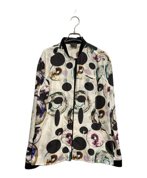 FENDI（フェンディ）FENDI (フェンディ) シルクシャツブラウス ホワイト サイズ:44の古着・服飾アイテム