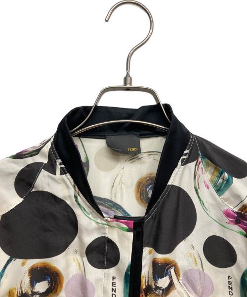 FENDI（フェンディ）FENDI (フェンディ) シルクシャツブラウス ホワイト サイズ:44の古着・服飾アイテム