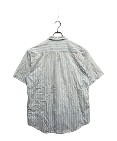 OLDGAP（オールドギャップ）OLDGAP (オールドギャップ) 半袖ボーダーシャツ ブルー×ホワイト サイズ:Lの古着・服飾アイテム