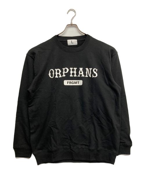 FRAGMENT ORPHANS（フラグメント オーファンズ）Fragment ORPHANS (フラグメント オーファンズ) クルーネックスウェット ブラック サイズ:Lの古着・服飾アイテム