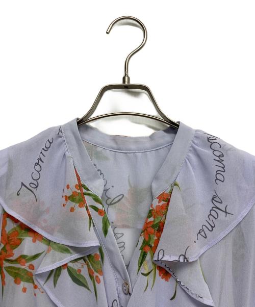 Diagram（ダイアグラム）Diagram (ダイアグラム) フラワーロゴプリントワンピース パープル サイズ:36の古着・服飾アイテム