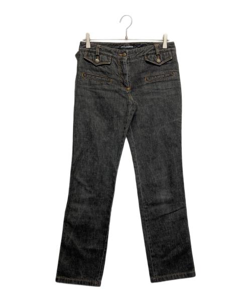 DOLCE & GABBANA（ドルチェ＆ガッバーナ）DOLCE & GABBANA (ドルチェ＆ガッバーナ) スリムデニムパンツ ブラック サイズ:40の古着・服飾アイテム
