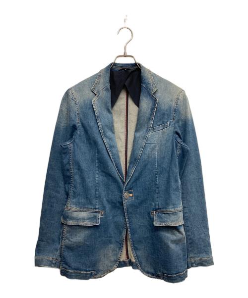 ARMANI JEANS（アルマーニジーンズ）ARMANI JEANS (アルマーニジーンズ) デニムテーラードジャケット ブルー サイズ:48の古着・服飾アイテム