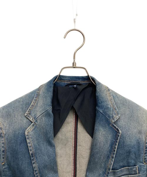 ARMANI JEANS（アルマーニジーンズ）ARMANI JEANS (アルマーニジーンズ) デニムテーラードジャケット ブルー サイズ:48の古着・服飾アイテム