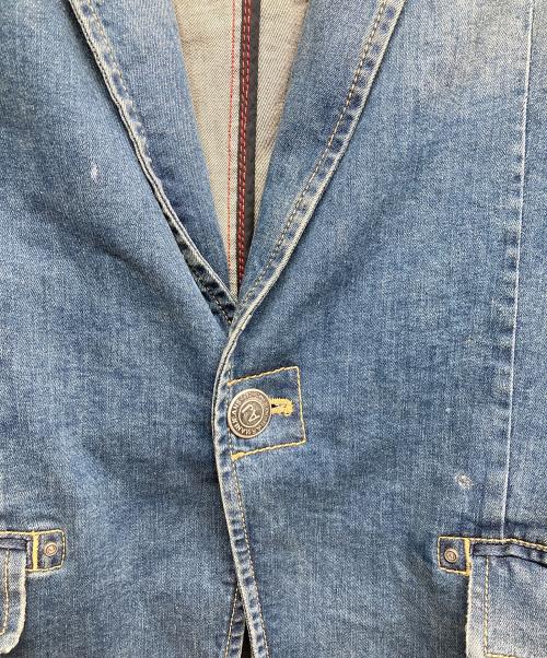 ARMANI JEANS（アルマーニジーンズ）ARMANI JEANS (アルマーニジーンズ) デニムテーラードジャケット ブルー サイズ:48の古着・服飾アイテム