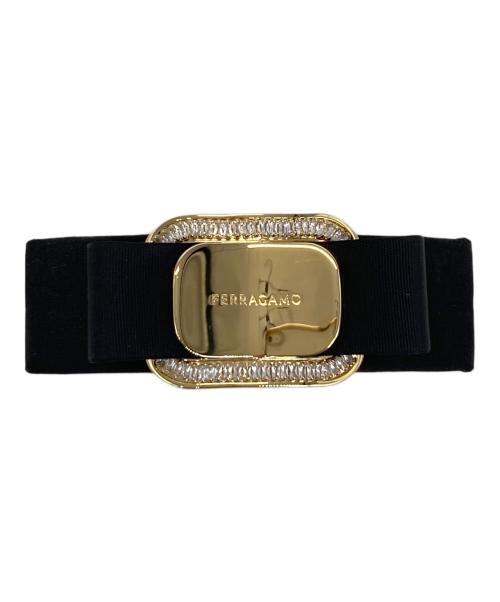 Salvatore Ferragamo（サルヴァトーレ フェラガモ）Salvatore Ferragamo (サルヴァトーレ フェラガモ) ヴァラリボンバレッタ ブラックの古着・服飾アイテム