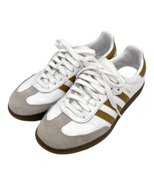 adidas（アディダス）adidas (アディダス) SAMBA ベージュ×ホワイト サイズ:23.5の古着・服飾アイテム