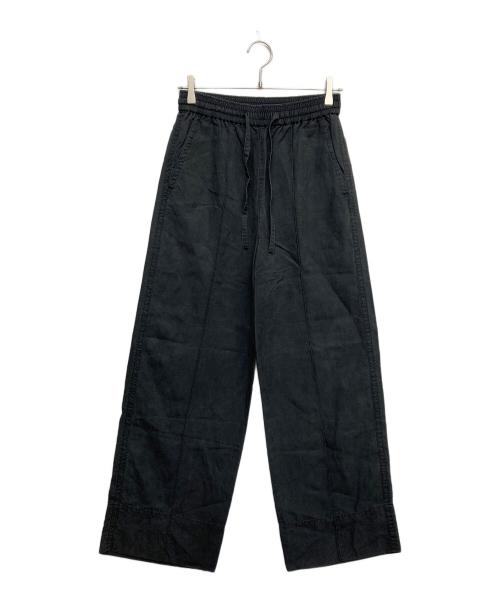 MACPHEE（マカフィー）MACPHEE (マカフィー) コットンリネンニドム イージーストレートパンツ ブラック サイズ:34の古着・服飾アイテム