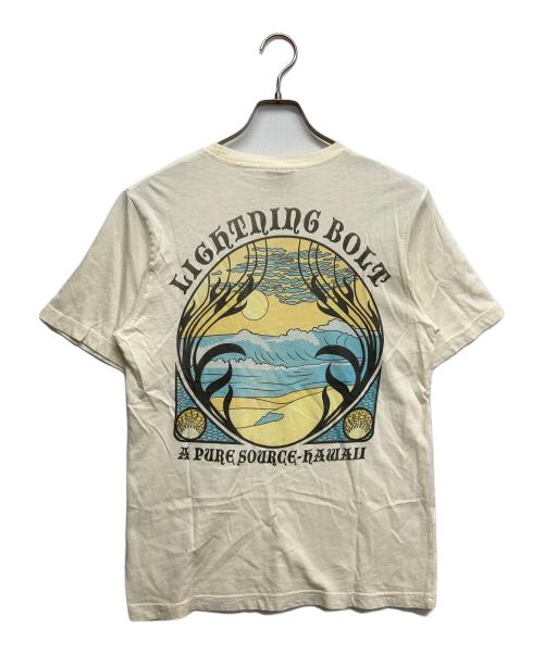 LIGHTNING BOLT（ライトニング ボルト）LIGHTNING BOLT (ライトニング ボルト) プリントTシャツ ホワイト サイズ:Mの古着・服飾アイテム