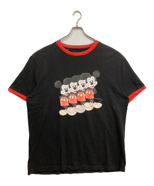 GUESS（ゲス）GUESS (ゲス) MICKEY&FRIENDS Tシャツ レッド×ブラック サイズ:XLの古着・服飾アイテム