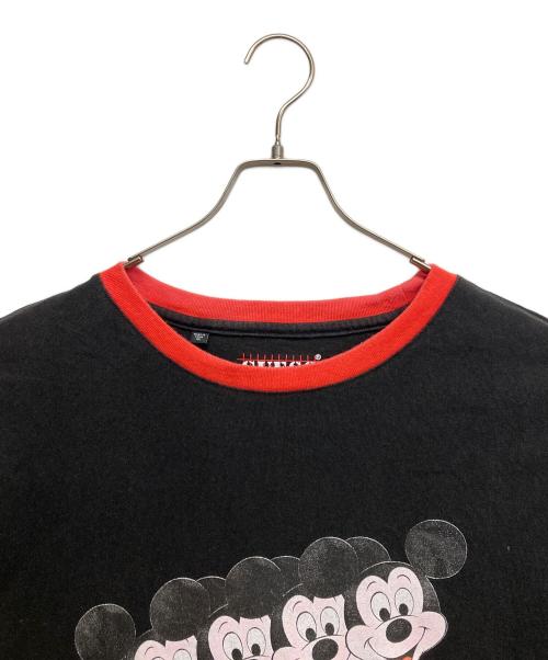 GUESS（ゲス）GUESS (ゲス) MICKEY&FRIENDS Tシャツ レッド×ブラック サイズ:XLの古着・服飾アイテム