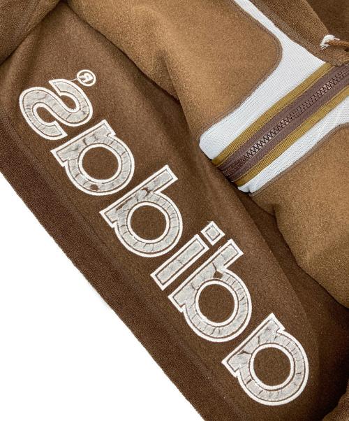 adidas（アディダス）adidas (アディダス) パイル地ロゴパーカー ホワイト×ブラウン サイズ:M-Lの古着・服飾アイテム